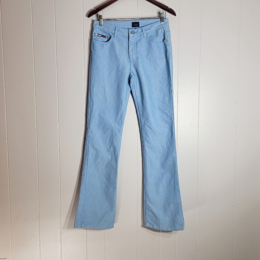 Tommy Jeans Midrise Baby Blue Rinse Flare Leg Jeans Size 7
